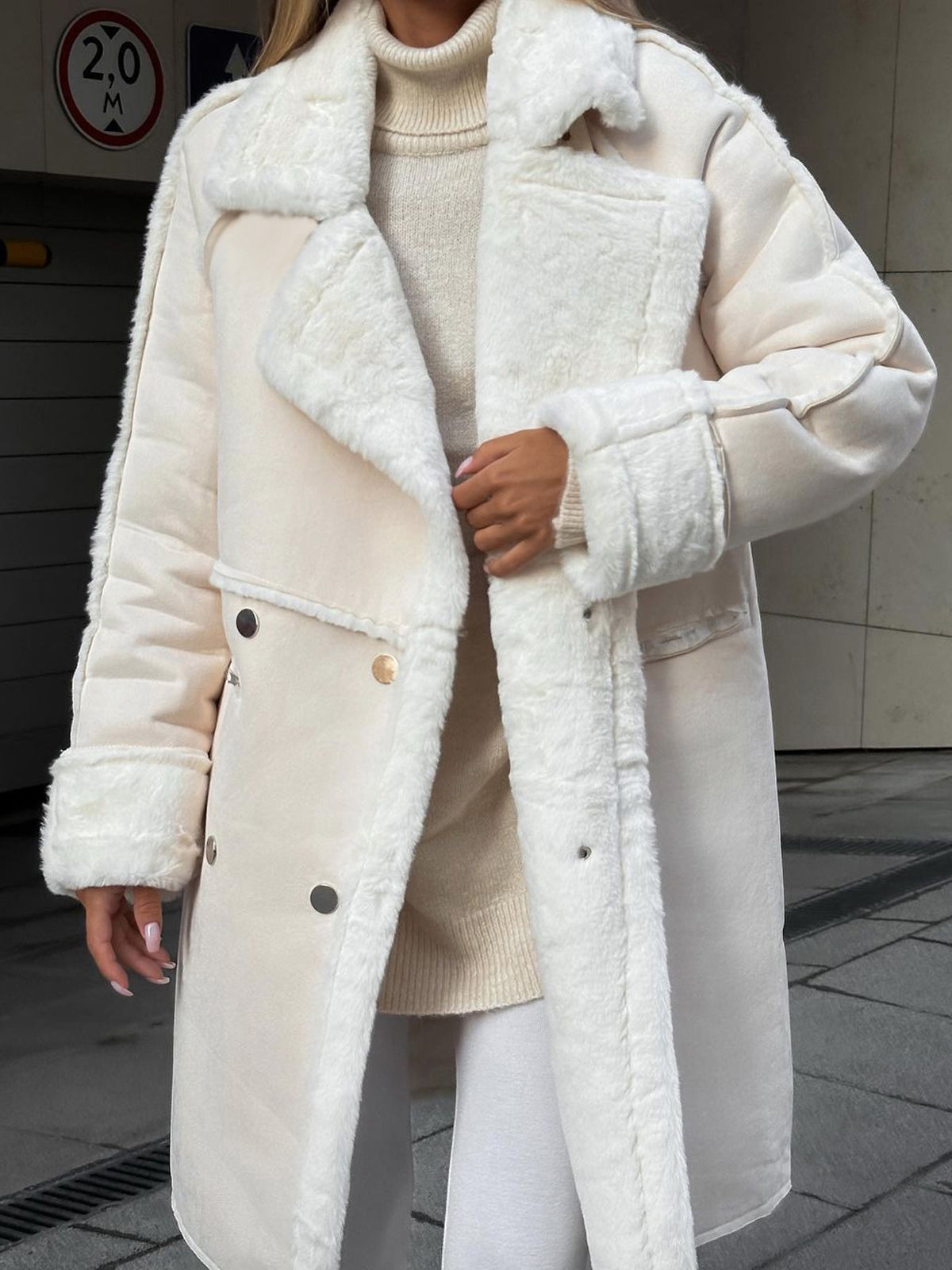 Women's Oversized Shearling Long Coat – Sutton James Sutton James