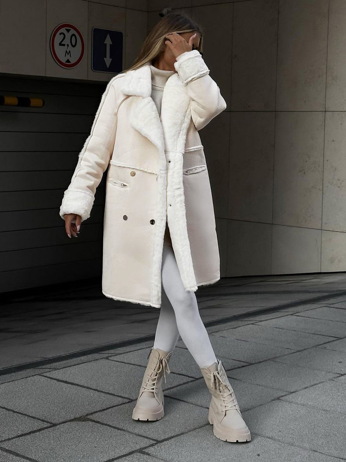 Women's Oversized Shearling Long Coat – Sutton James Sutton James