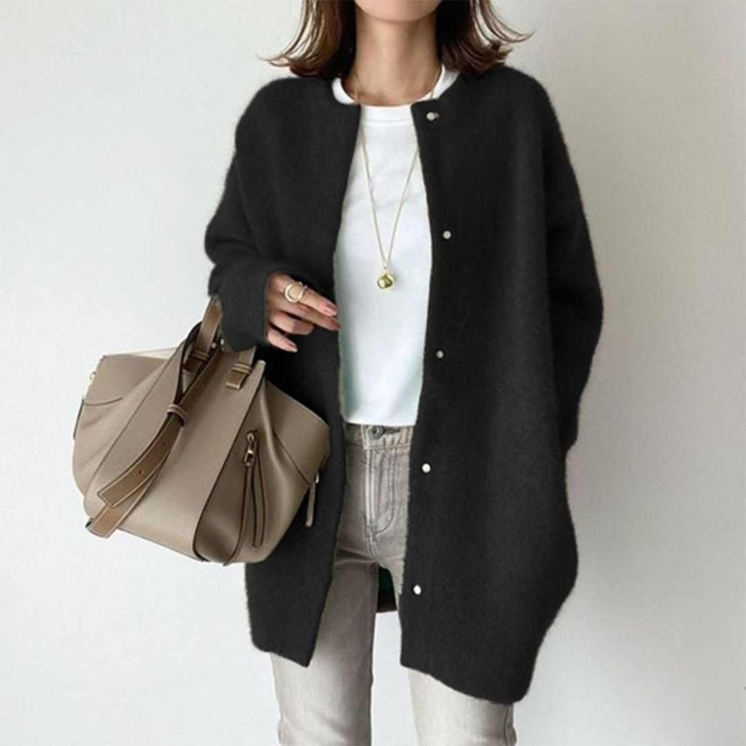Women's Longline Button Cardigan - Versatile All-Season Layer Sutton James