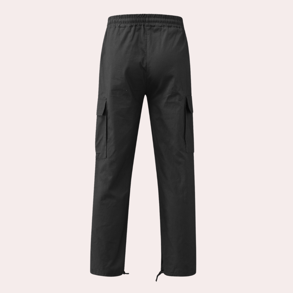Men’s Cargo Trousers – Relaxed Fit – Straight Leg – Cotton Blend – Utility Pockets Sutton James