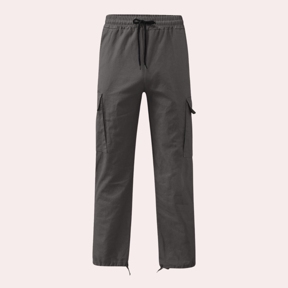 Men’s Cargo Trousers – Relaxed Fit – Straight Leg – Cotton Blend – Utility Pockets Sutton James