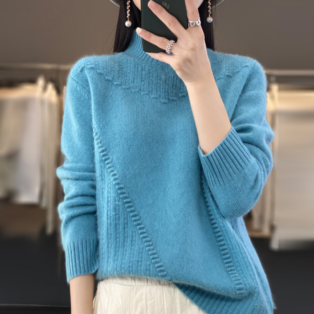Women's Mock Neck Long Sleeve Sweater – Sutton James Sutton James