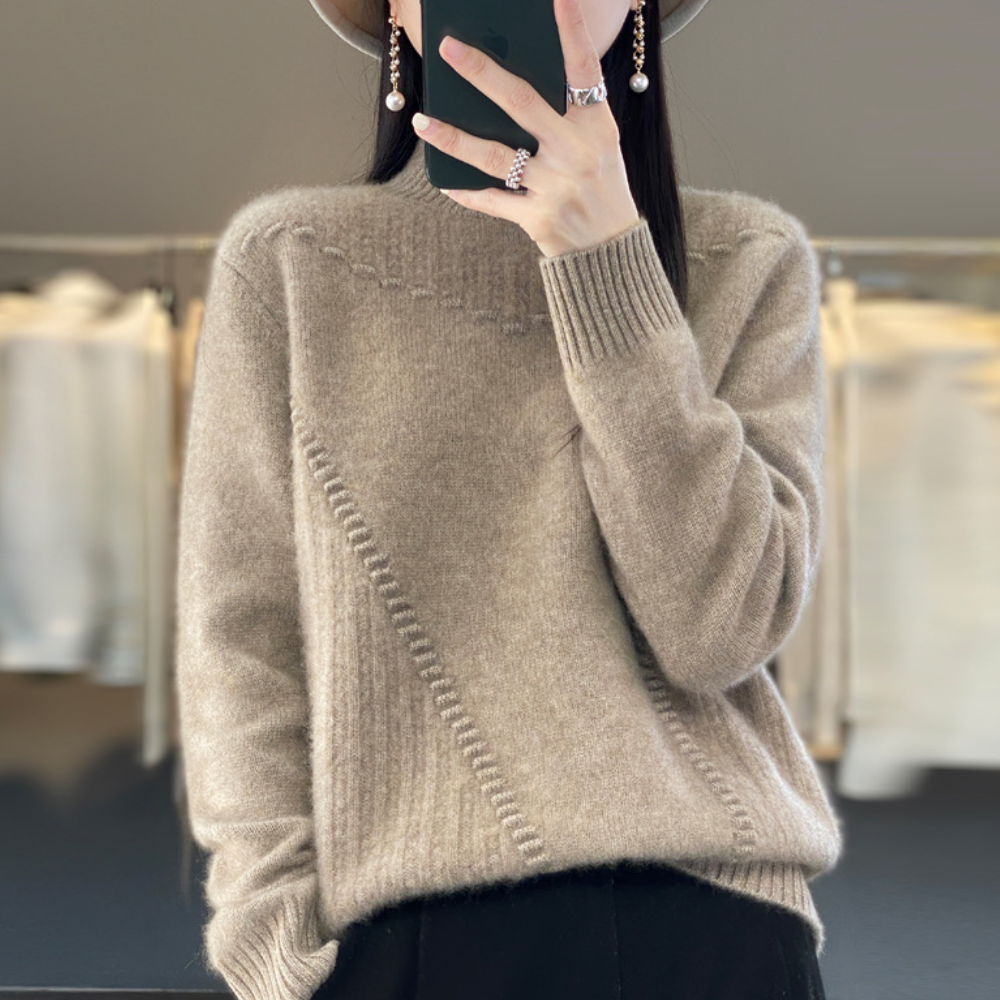 Women's Mock Neck Long Sleeve Sweater – Sutton James Sutton James