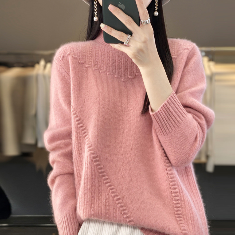 Women's Mock Neck Long Sleeve Sweater – Sutton James Sutton James