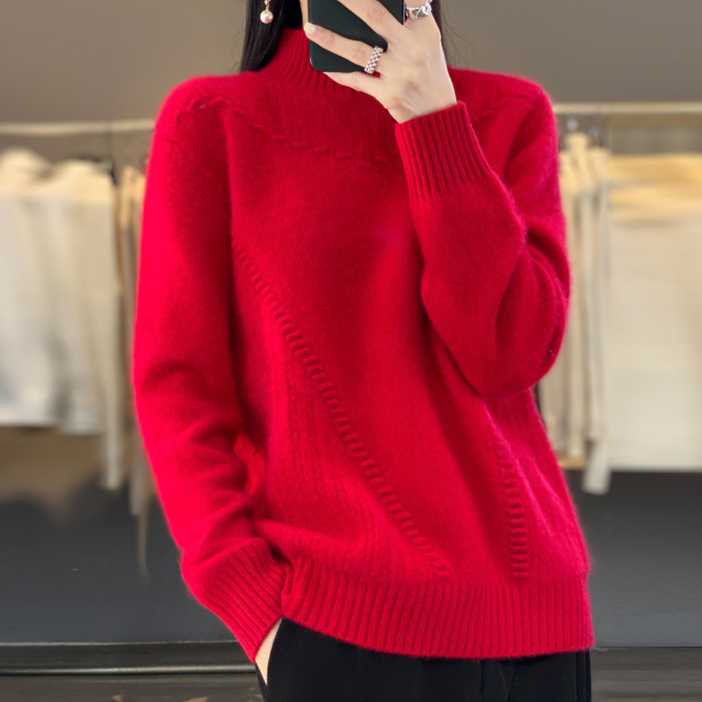 Women's Mock Neck Long Sleeve Sweater – Sutton James Sutton James
