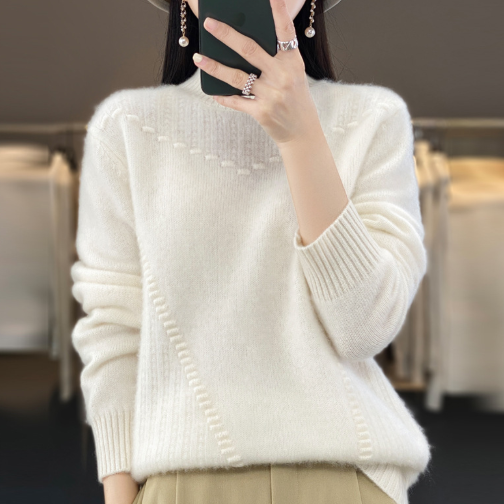 Women's Mock Neck Long Sleeve Sweater – Sutton James Sutton James