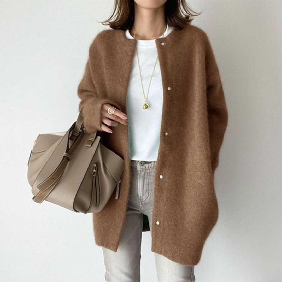 Women's Longline Button Cardigan - Versatile All-Season Layer Sutton James