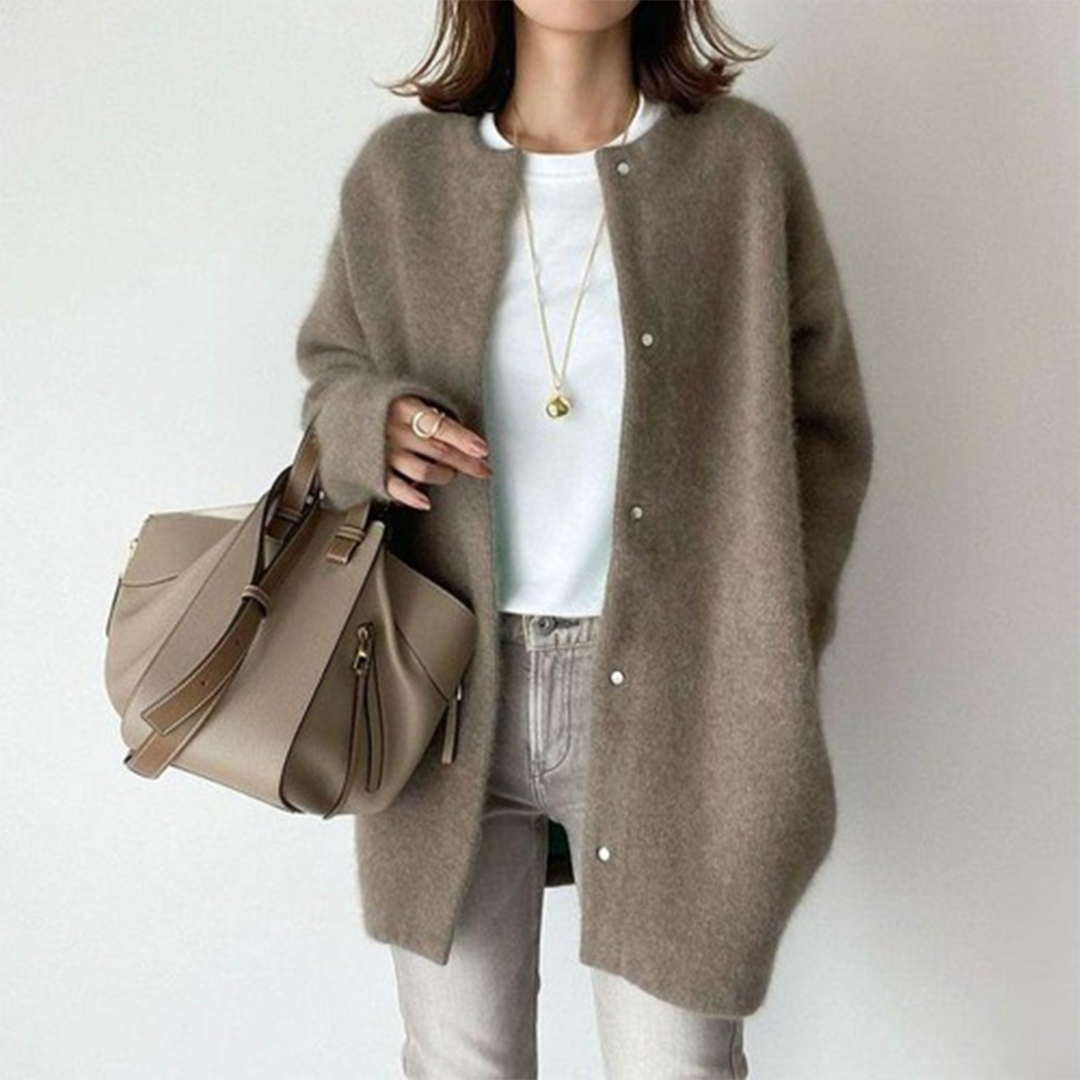 Women's Longline Button Cardigan - Versatile All-Season Layer Sutton James