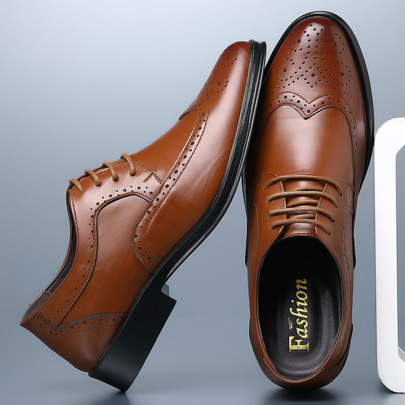 Men's Classic Oxford Dress Shoes with Brogue Detailing Sutton James