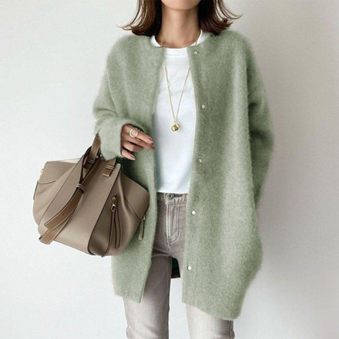 Women's Longline Button Cardigan - Versatile All-Season Layer Sutton James