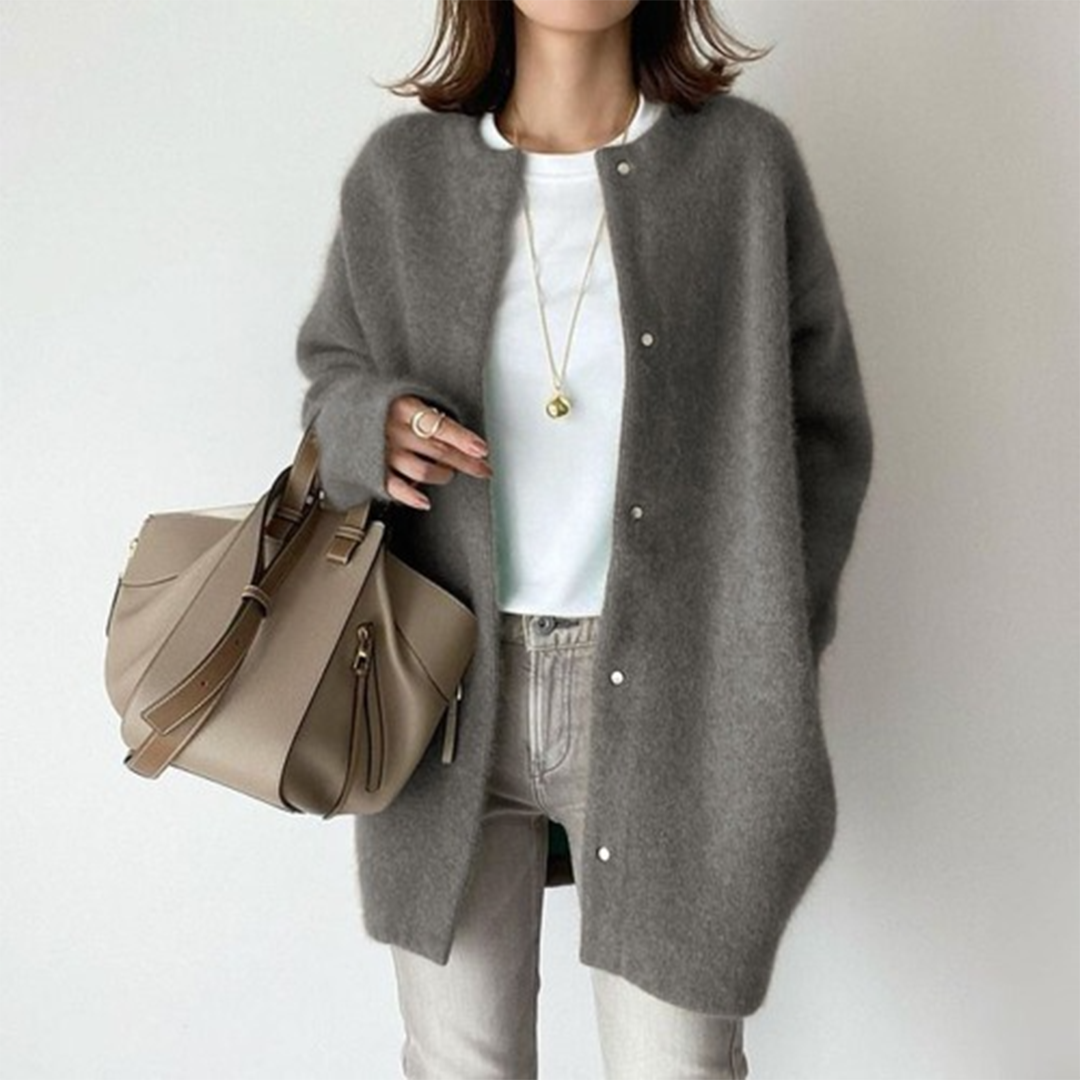 Women's Longline Button Cardigan - Versatile All-Season Layer Sutton James