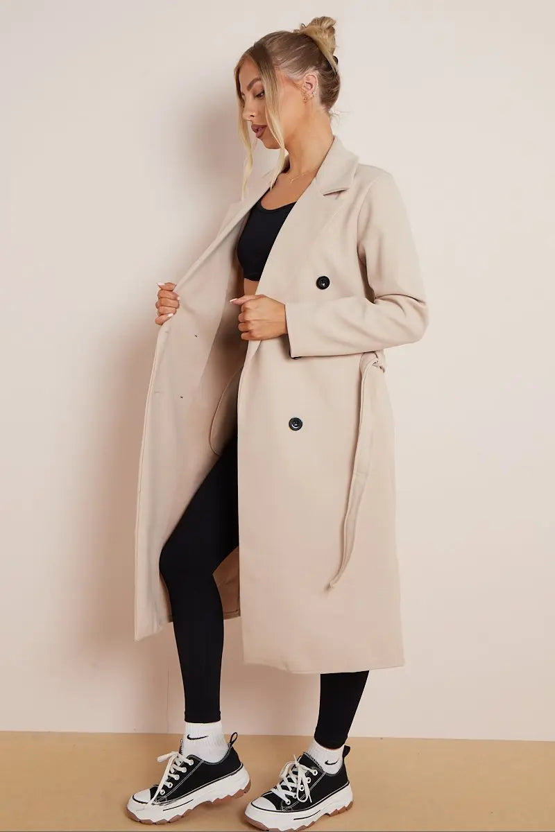 Women's Double Breasted Belted Coat – Sutton James Sutton James