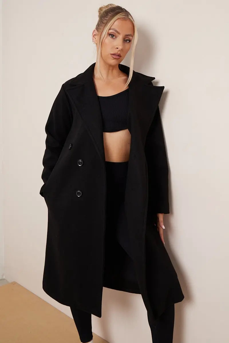 Women's Double Breasted Belted Coat – Sutton James Sutton James