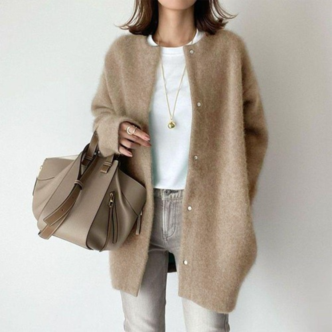 Women's Longline Button Cardigan - Versatile All-Season Layer Sutton James