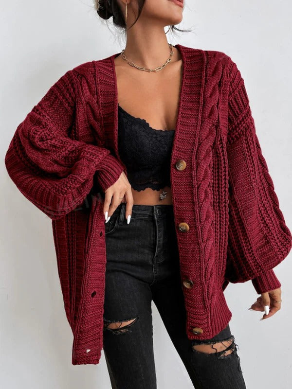 Women's Oversized Cable Knit Cardigan – Sutton James Sutton James