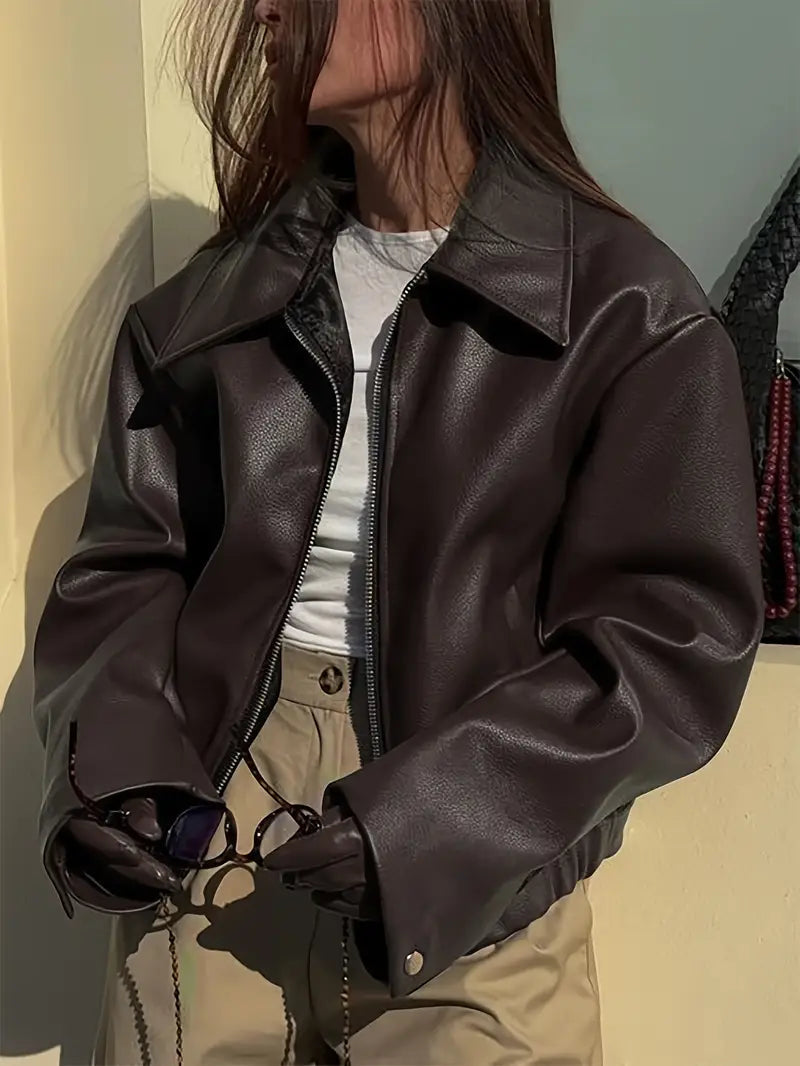 Women's Relaxed Fit Zip-Up Bomber Jacket – Sutton James Sutton James