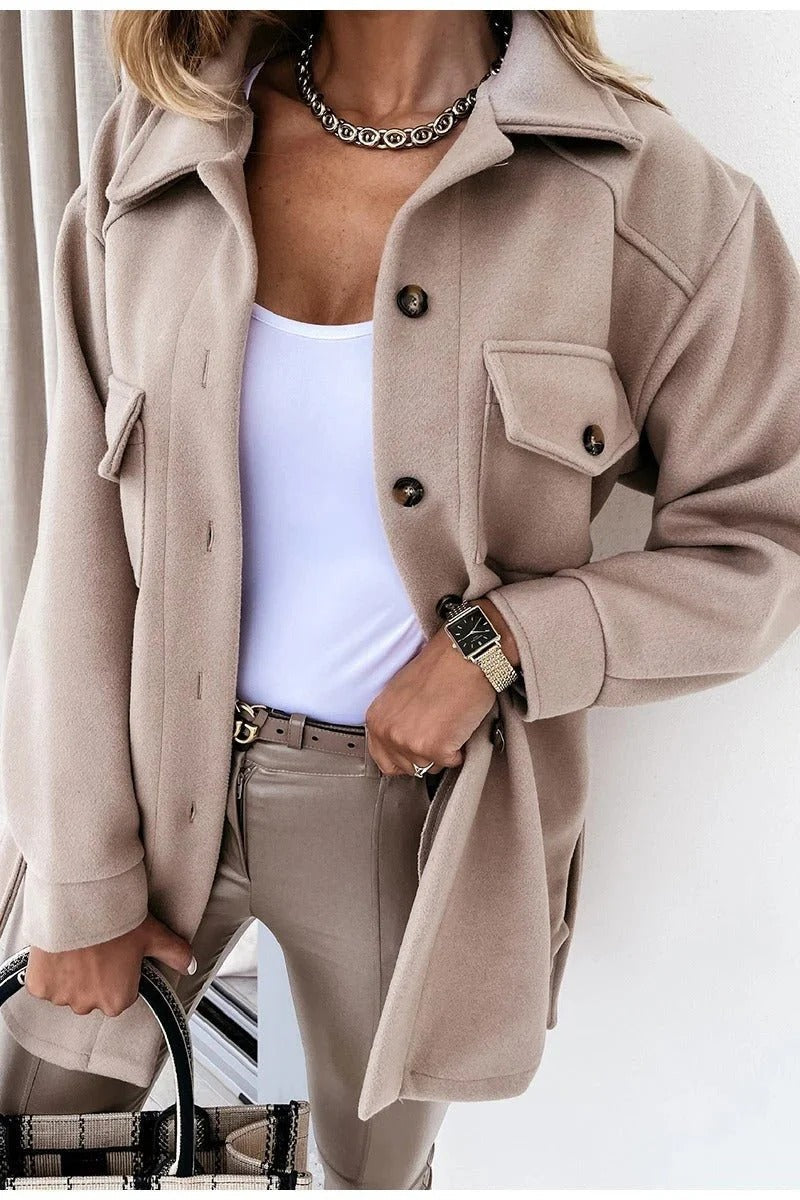 Women's Oversized Button-Down Shirt Jacket – Sutton James Sutton James