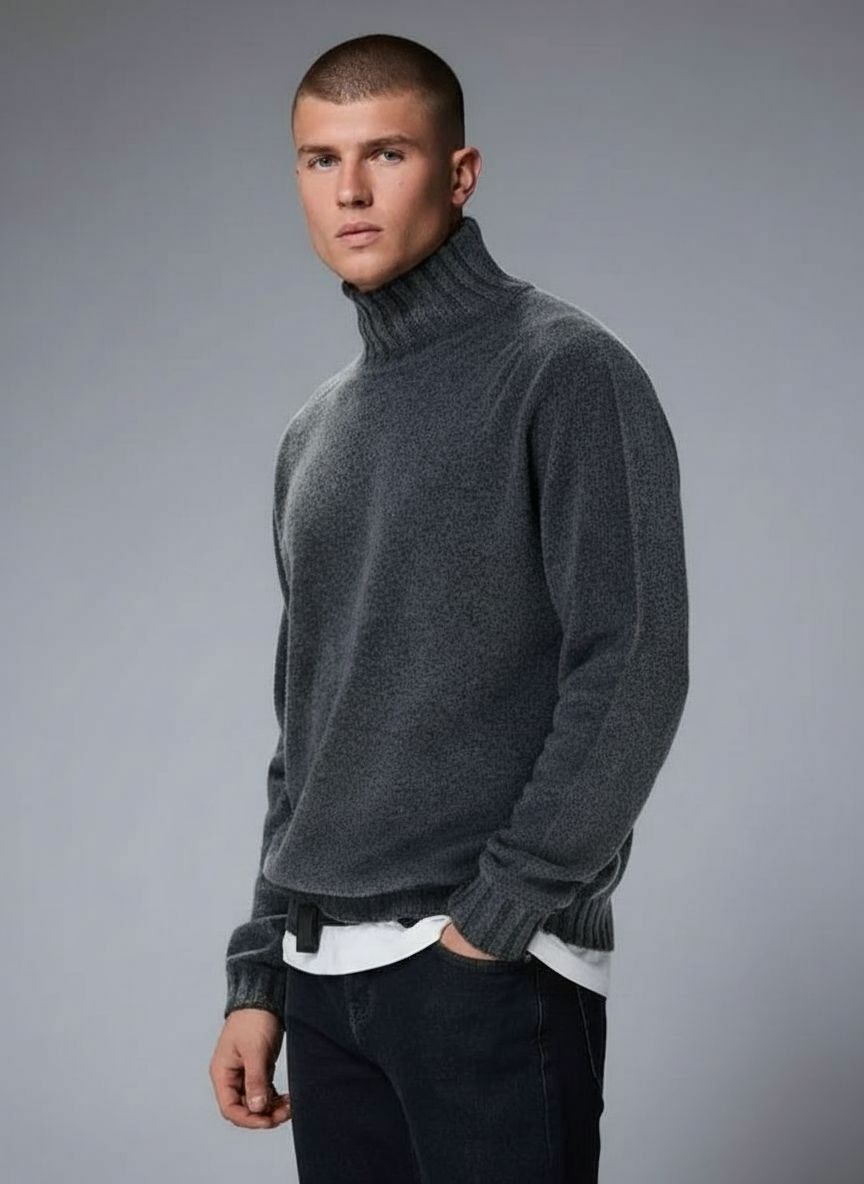 Men's Fitted Turtleneck Sweater – Sutton James