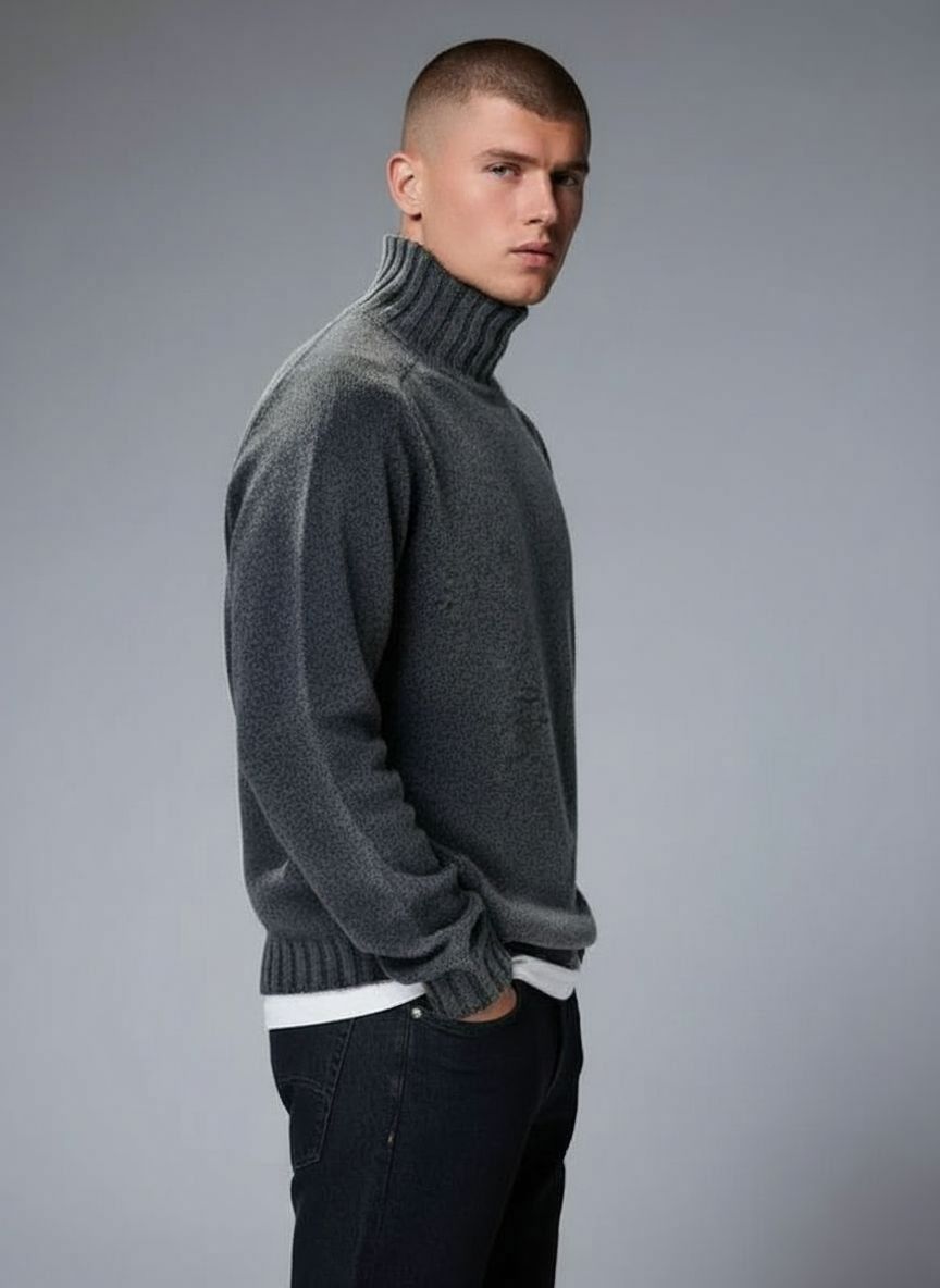 Men's Fitted Turtleneck Sweater – Sutton James