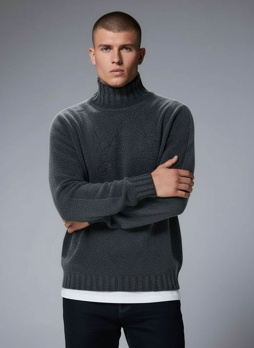 Men's Fitted Turtleneck Sweater – Sutton James
