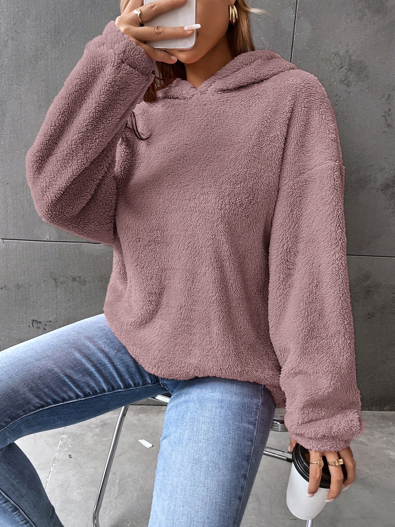 Women’s Fleece Hooded Sweatshirt – Relaxed Fit – Long Sleeve Sutton James