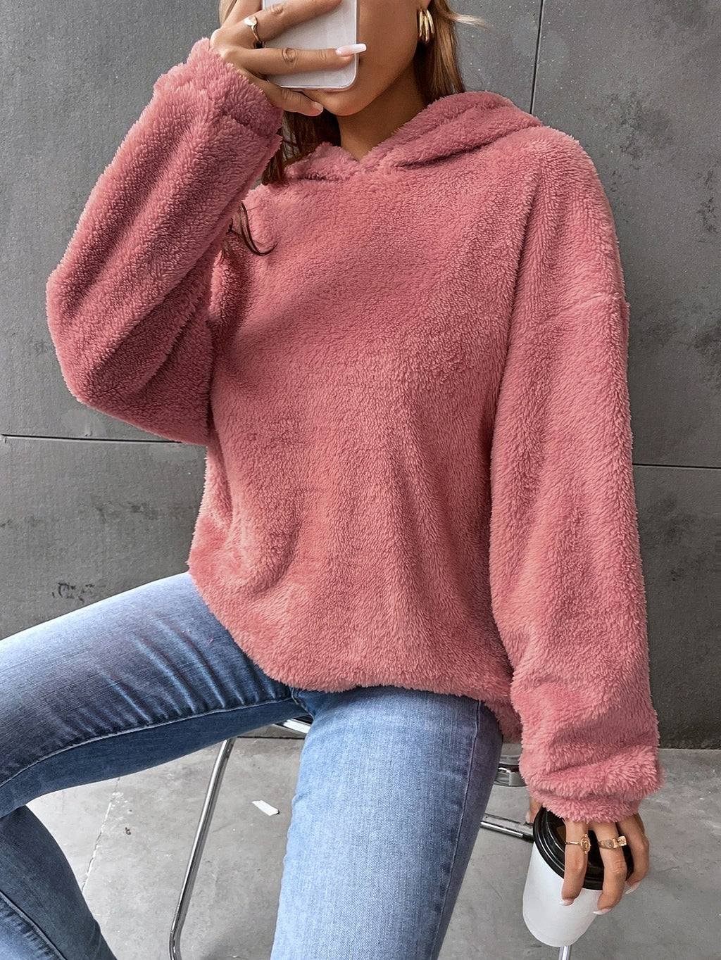 Women’s Fleece Hooded Sweatshirt – Relaxed Fit – Long Sleeve Sutton James