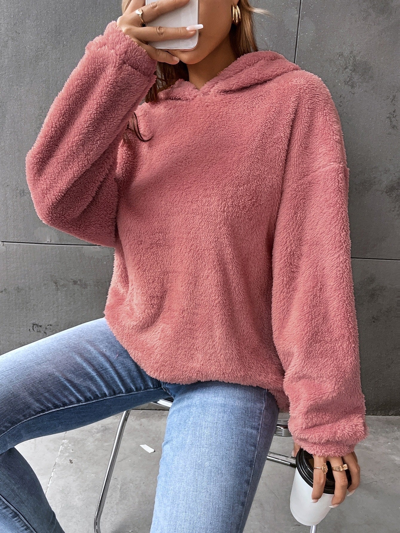 Women’s Fleece Hooded Sweatshirt – Relaxed Fit – Long Sleeve Sutton James