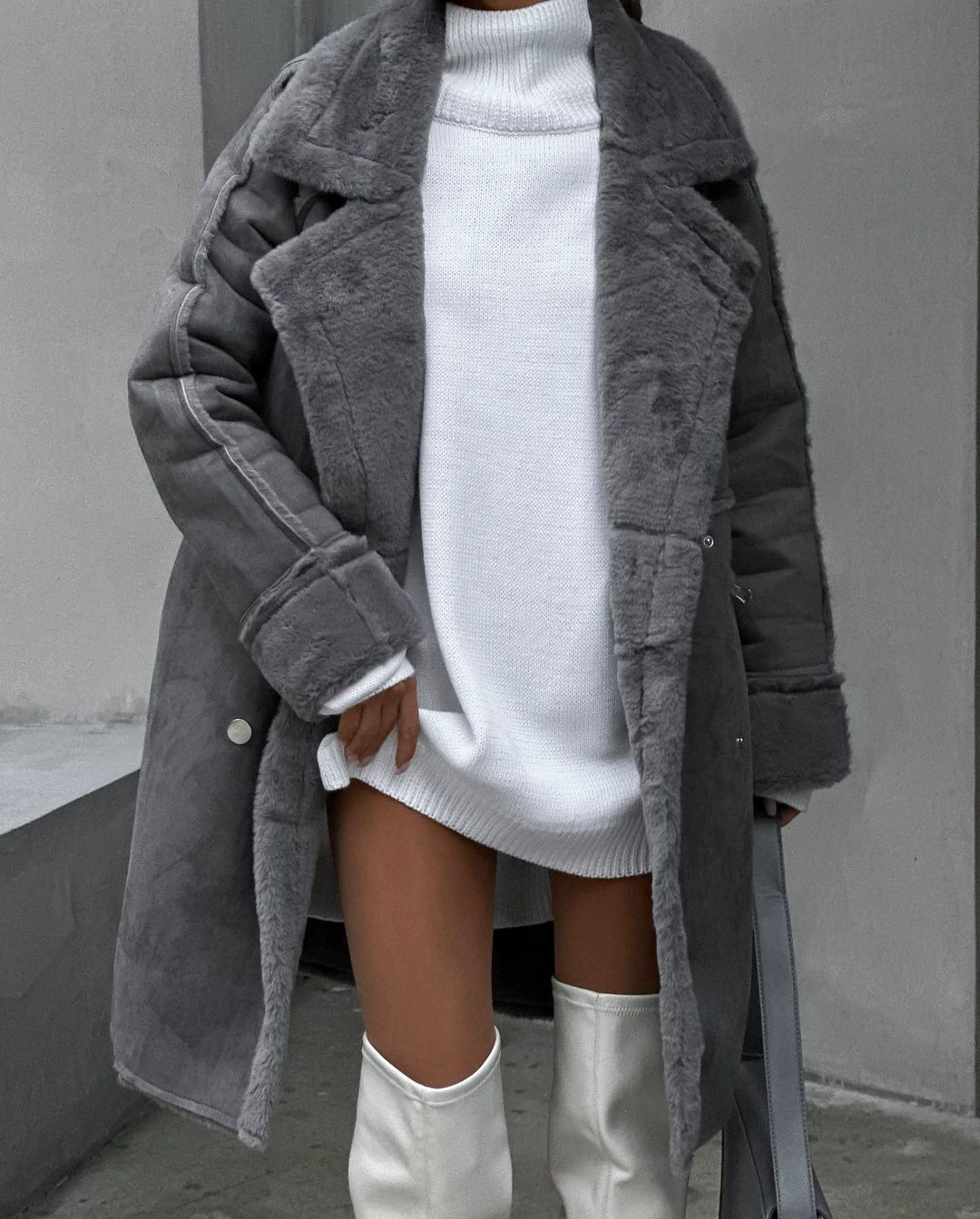 Women's Oversized Shearling Long Coat – Sutton James Sutton James