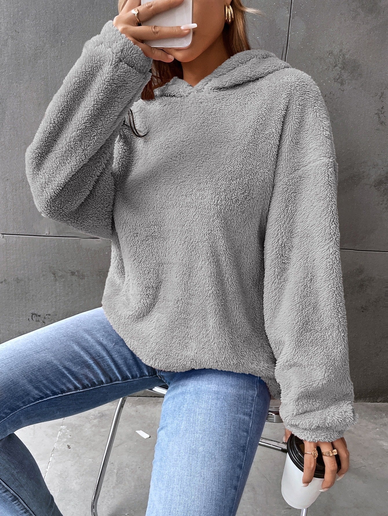 Women’s Fleece Hooded Sweatshirt – Relaxed Fit – Long Sleeve Sutton James