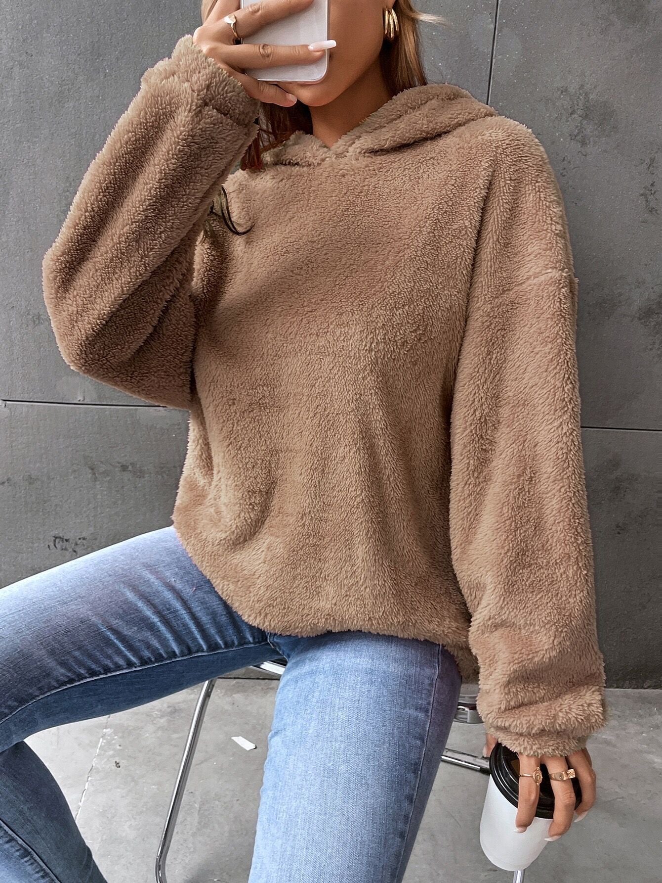 Women’s Fleece Hooded Sweatshirt – Relaxed Fit – Long Sleeve Sutton James
