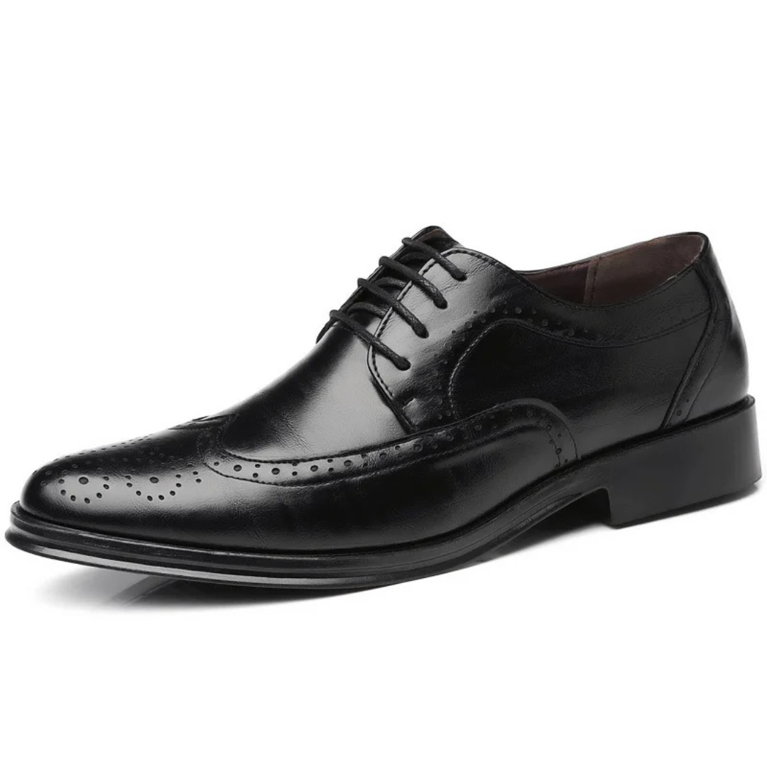 Men's Classic Oxford Dress Shoes with Brogue Detailing Sutton James