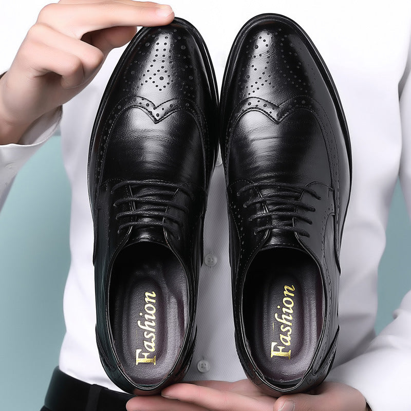 Men's Classic Oxford Dress Shoes with Brogue Detailing Sutton James