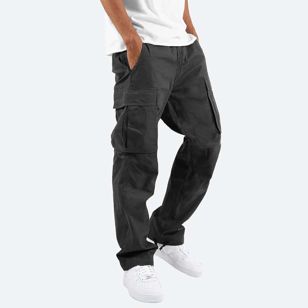 Men’s Cargo Trousers – Relaxed Fit – Straight Leg – Cotton Blend – Utility Pockets Sutton James