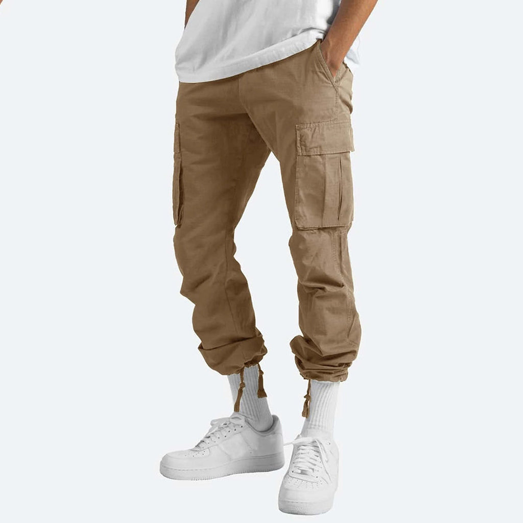 Men’s Cargo Trousers – Relaxed Fit – Straight Leg – Cotton Blend – Utility Pockets Sutton James