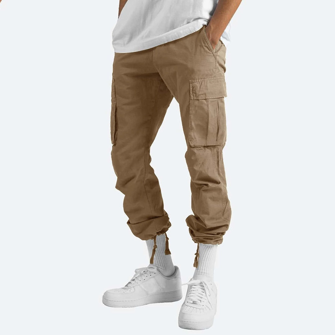 Men’s Cargo Trousers – Relaxed Fit – Straight Leg – Cotton Blend – Utility Pockets Sutton James