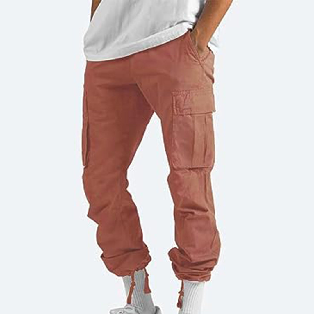 Men’s Cargo Trousers – Relaxed Fit – Straight Leg – Cotton Blend – Utility Pockets Sutton James