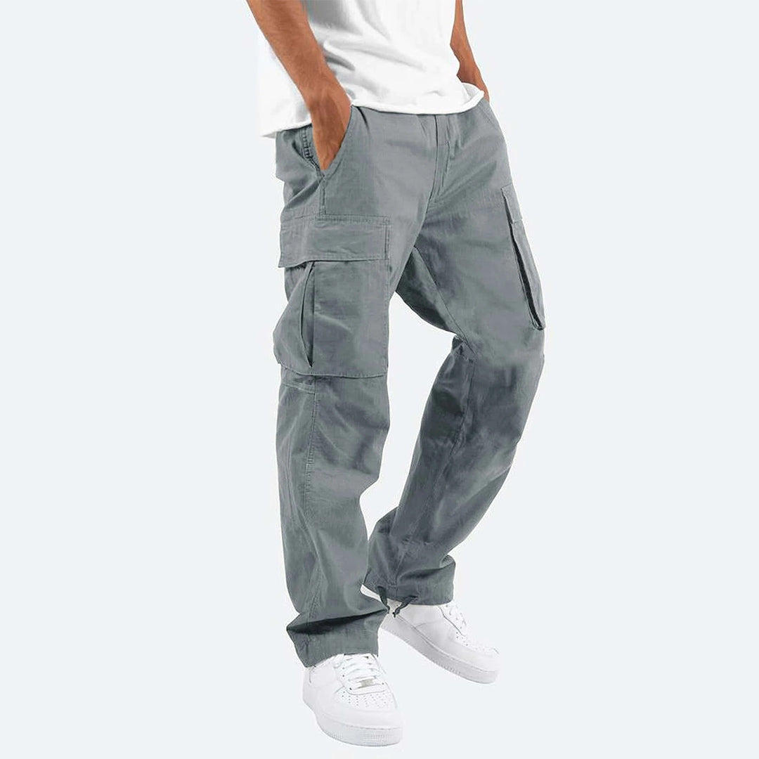 Men’s Cargo Trousers – Relaxed Fit – Straight Leg – Cotton Blend – Utility Pockets Sutton James