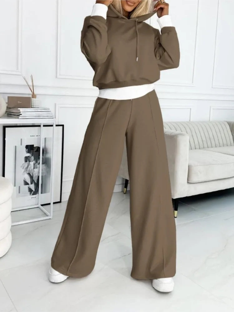 Women’s Lounge Set – Soft Knit – Relaxed Fit – Hoodie and Drawstring Trousers Sutton James