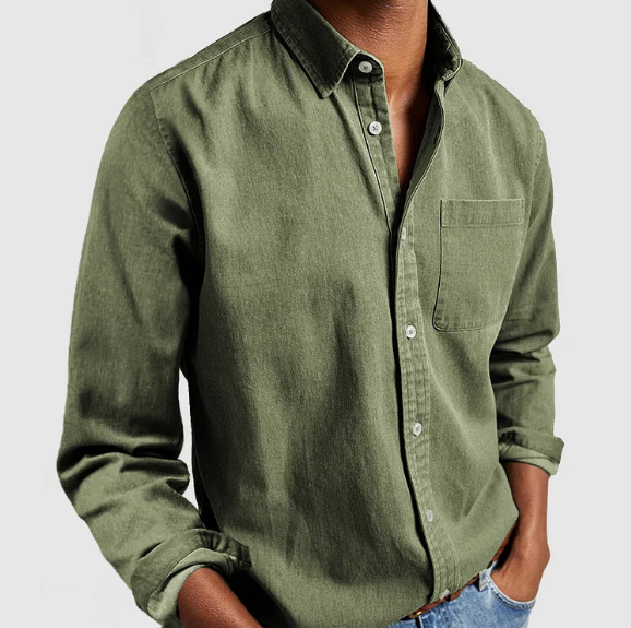 Men's Casual Denim Shirt | Soft Cotton Blend Sutton James