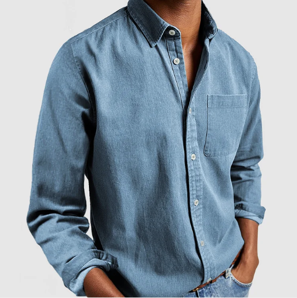 Men's Casual Denim Shirt | Soft Cotton Blend Sutton James