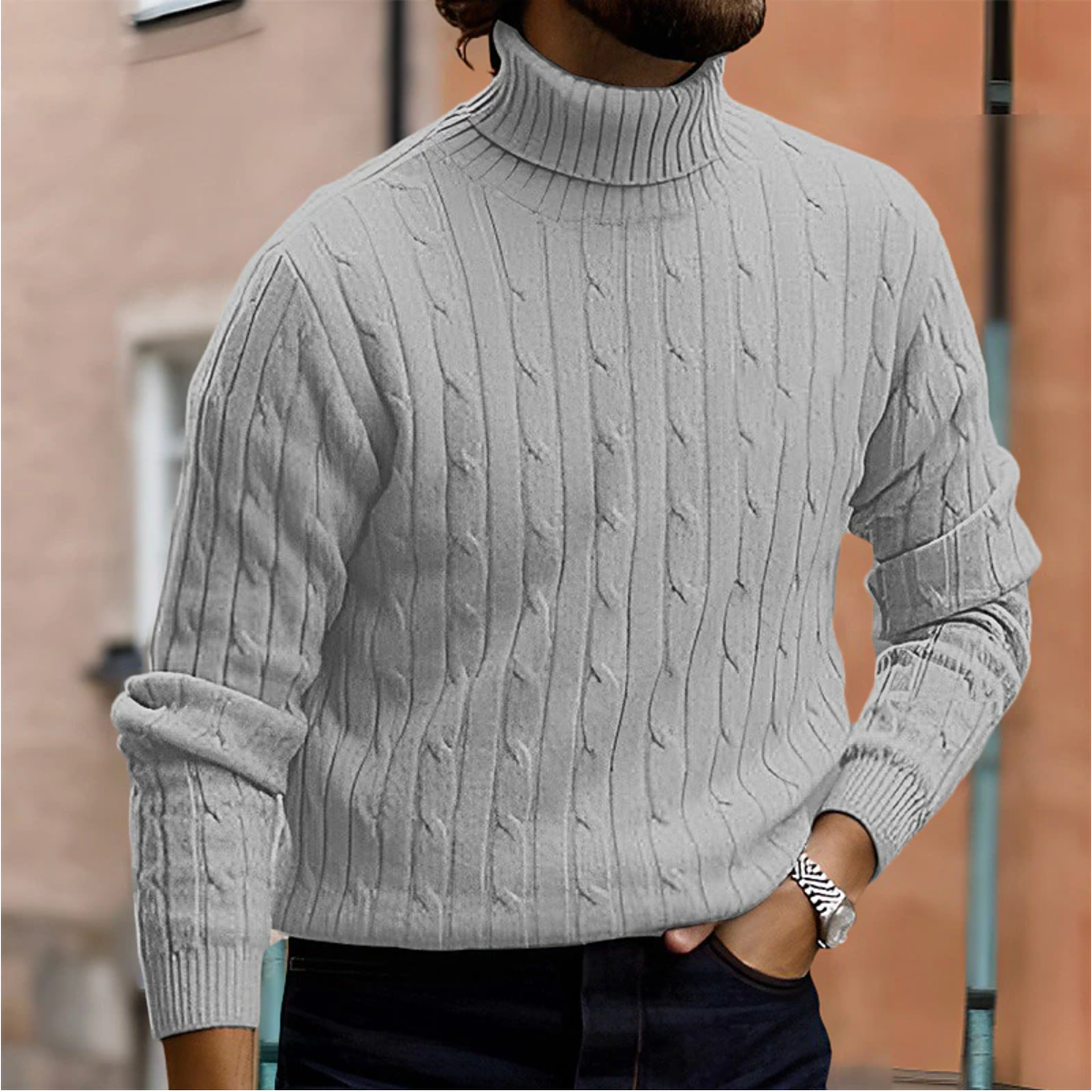 Stylish Men's Roll-Neck Sweater – Sutton James Sutton James