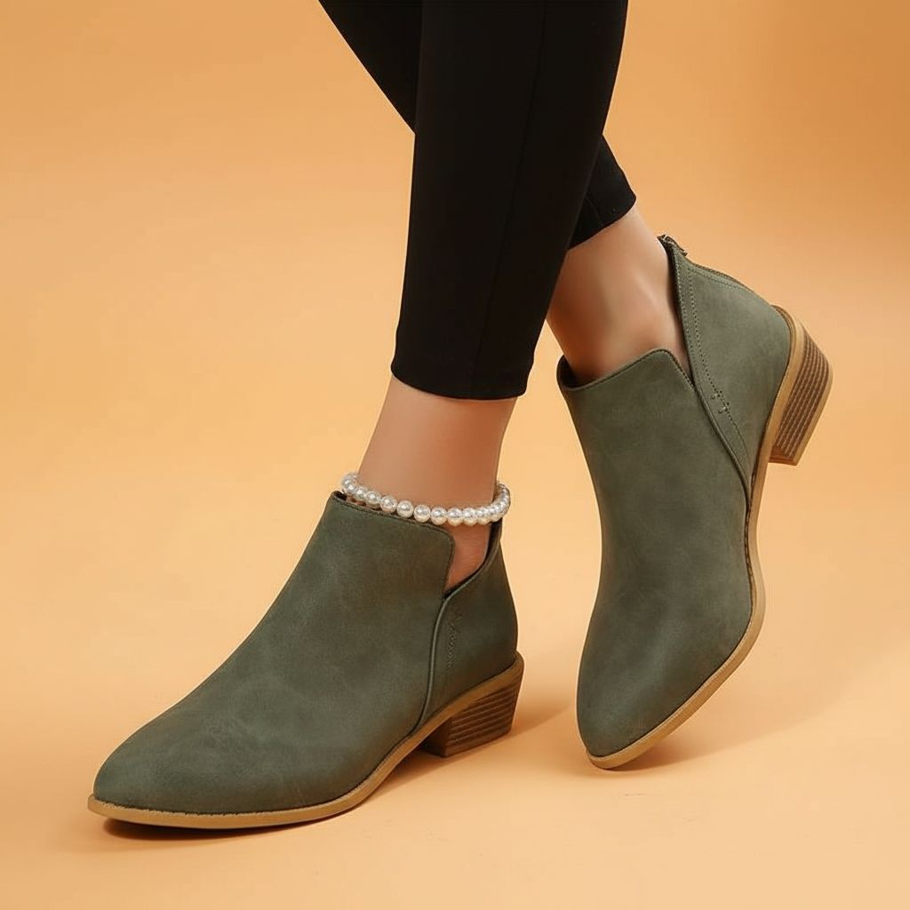 Women's Wedge Heel Pointed Toe Ankle Boots – Sutton James