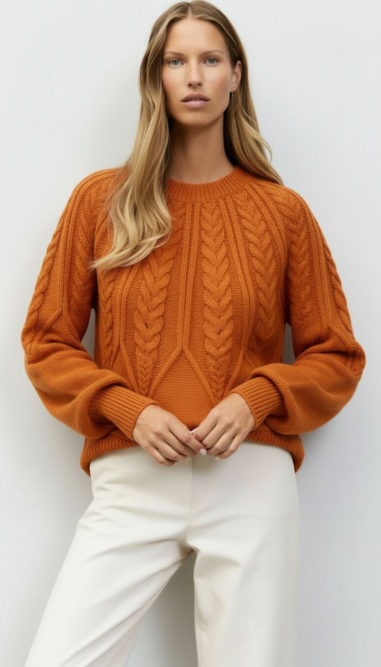 Women's Cable Knit Raglan Sleeve Sweater – Sutton James