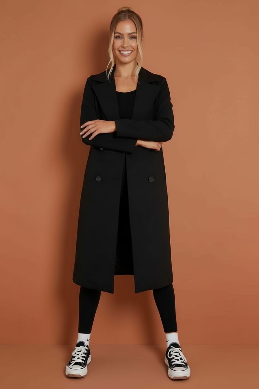 Women's Double Breasted Belted Coat – Sutton James