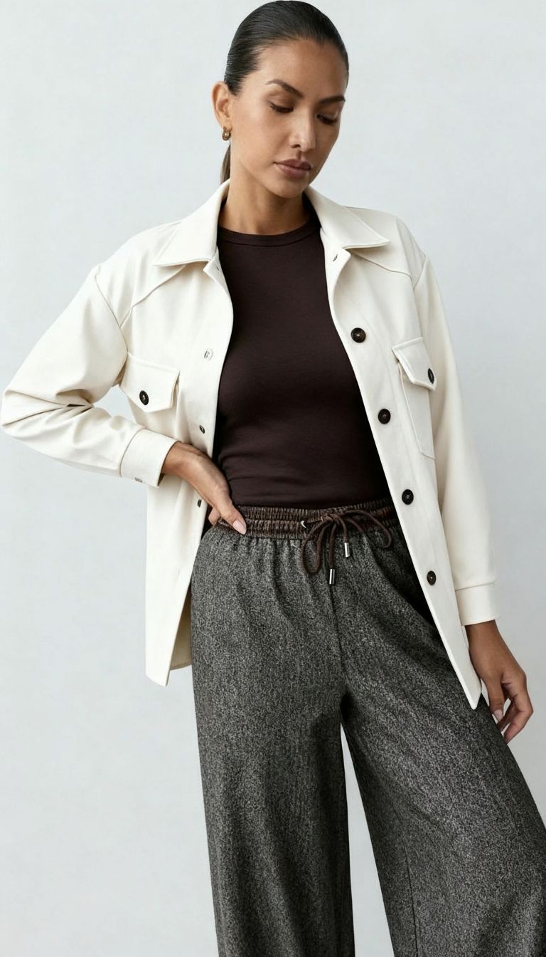 Women's Oversized Button-Down Shirt Jacket – Sutton James