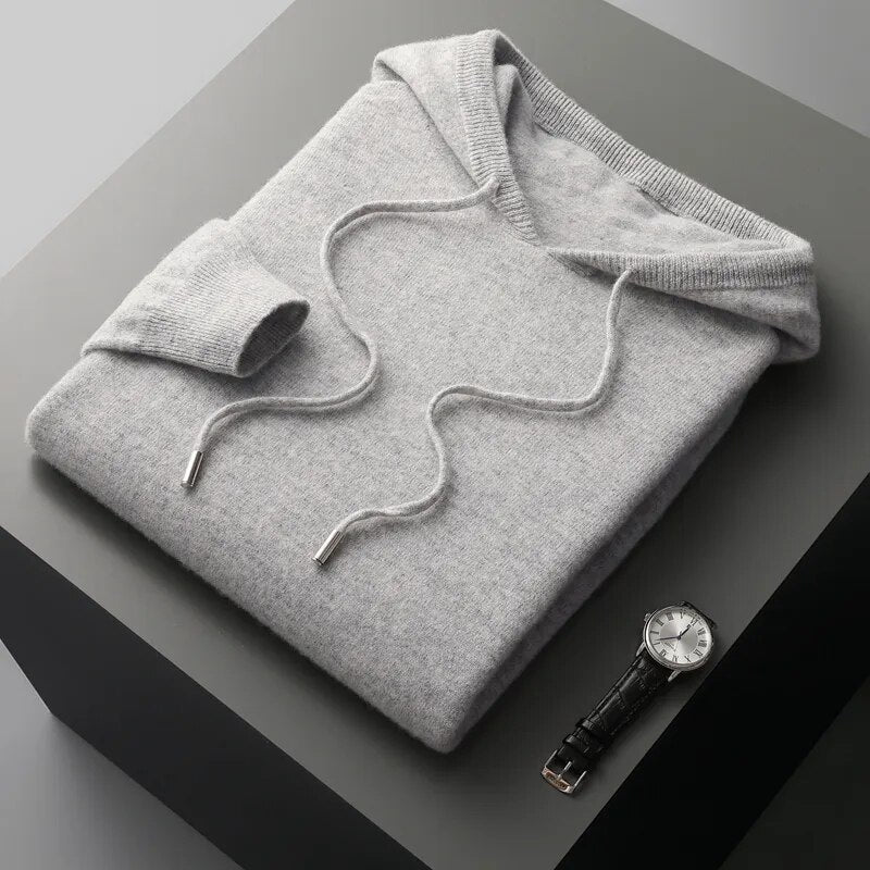 Men's Drawstring Knit Hoodie Sweater – Sutton James Sutton James