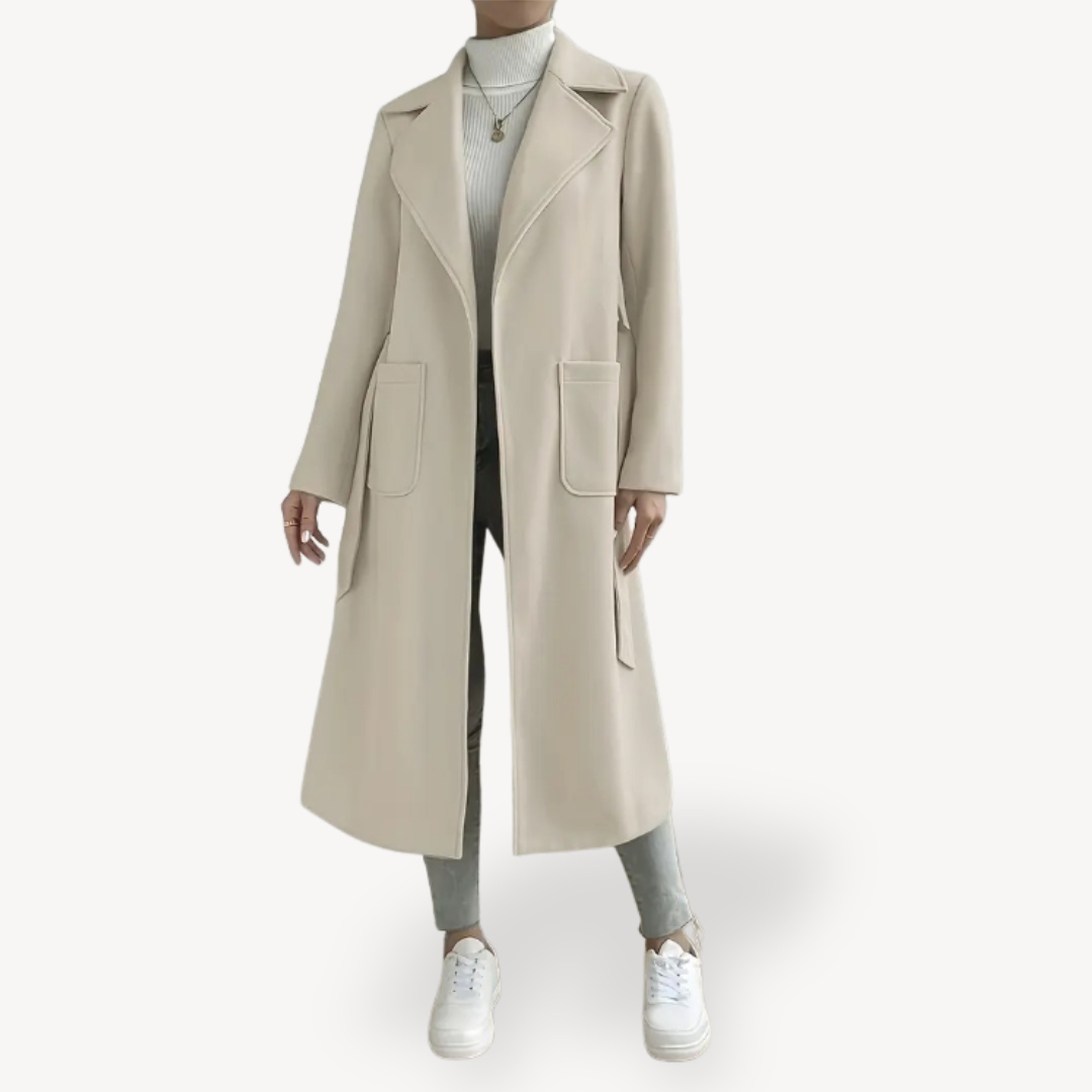 Women's Long Open Coat with Pockets Sutton James