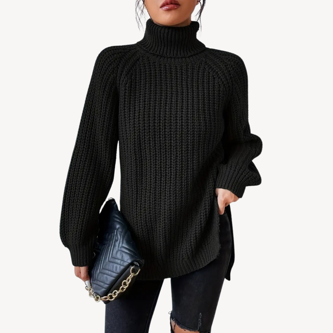Chunky Knit Turtleneck Sweater for Women Sutton James