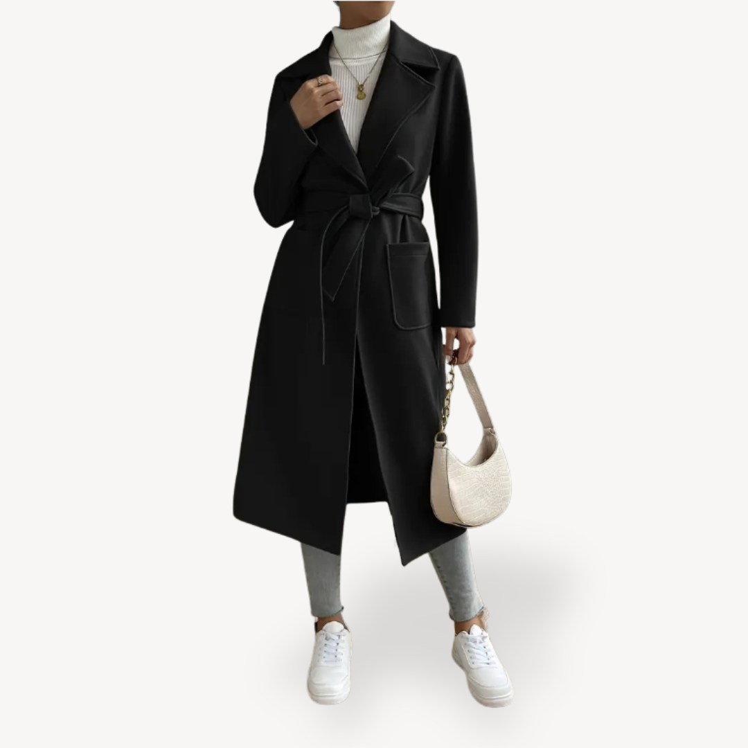 Women's Long Open Coat with Pockets Sutton James