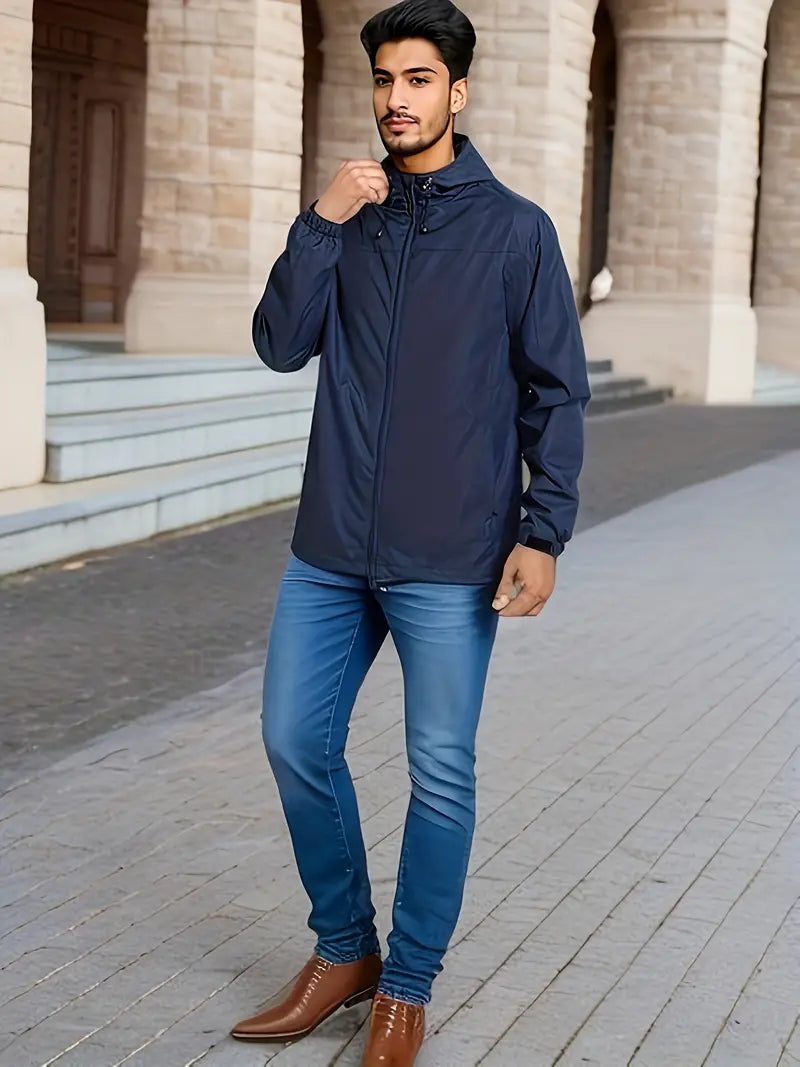 Men's Stylish Hooded Windbreaker - Waterproof Design Sutton James